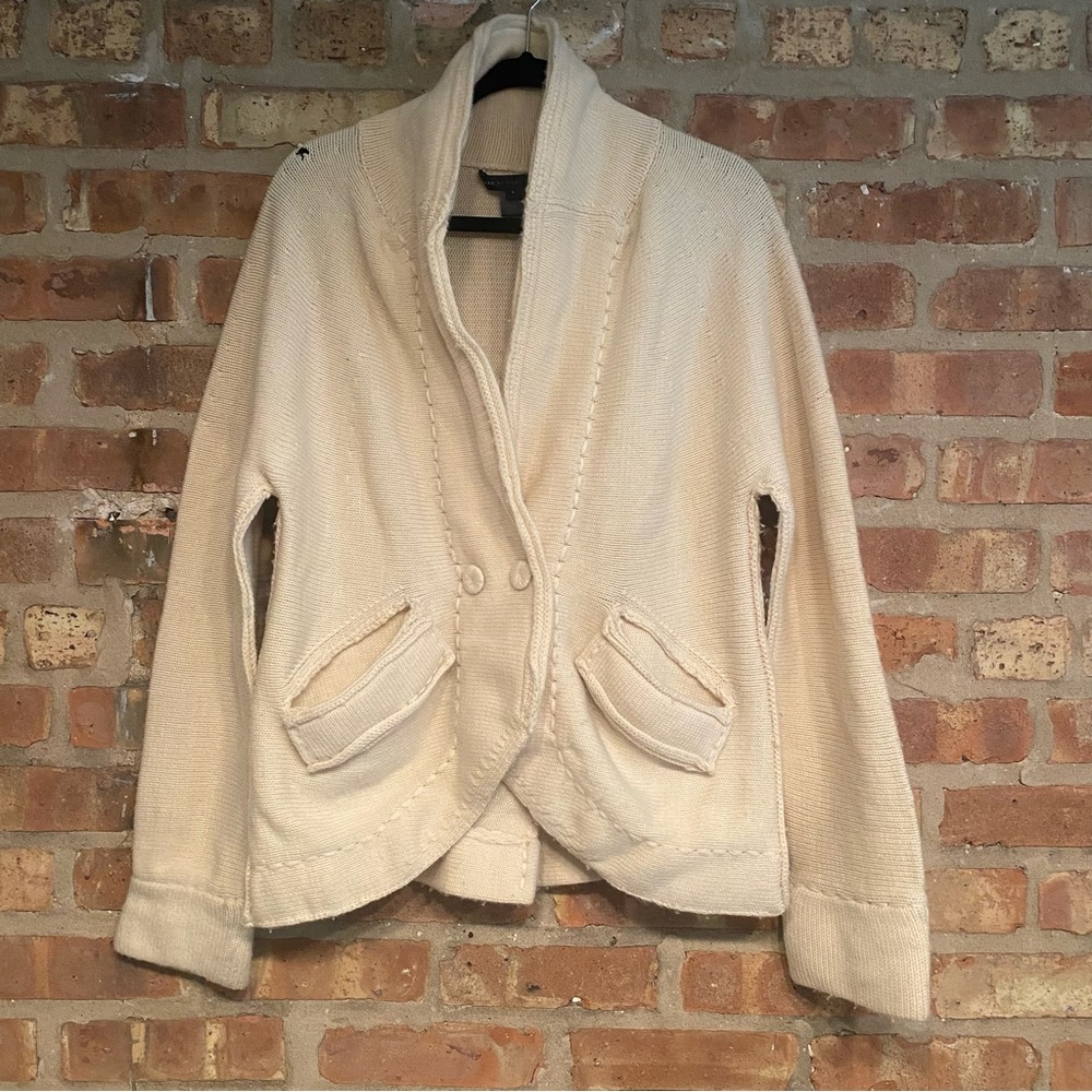 Marc by Marc Jacobs wool sweater coat cream women’s large cardigan
